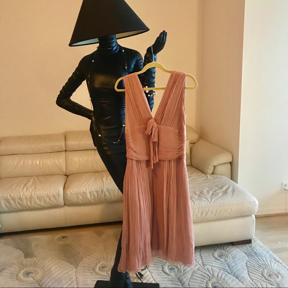 Elegant Russian designer silk dress size s